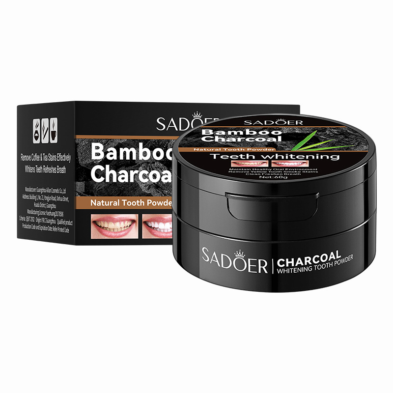 Teeth Whitening Charcoal - Polvo para blanquear los dientes, 60g,
