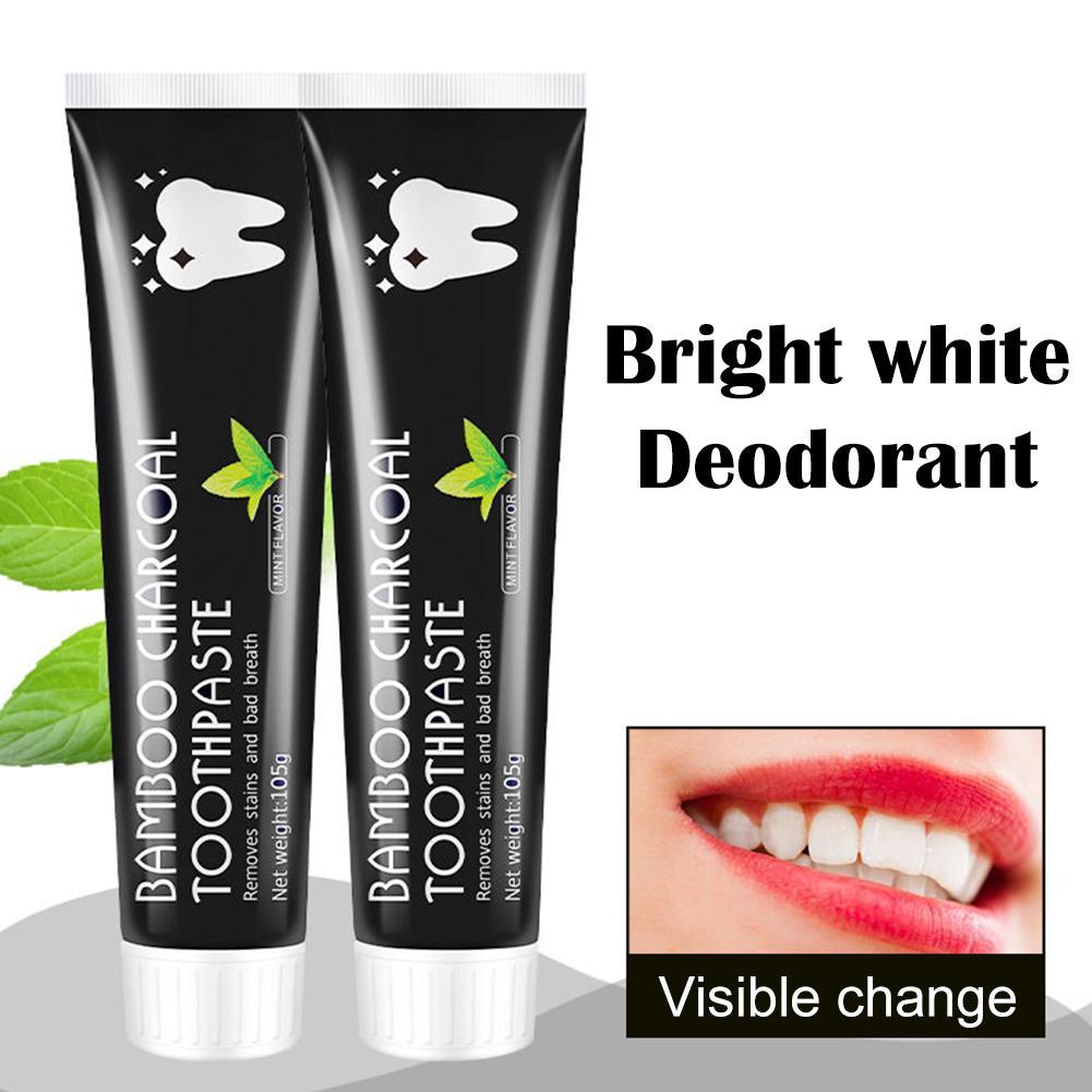 Teeth Whitening Charcoal - Pasta Dental de Carbón de Bambú,