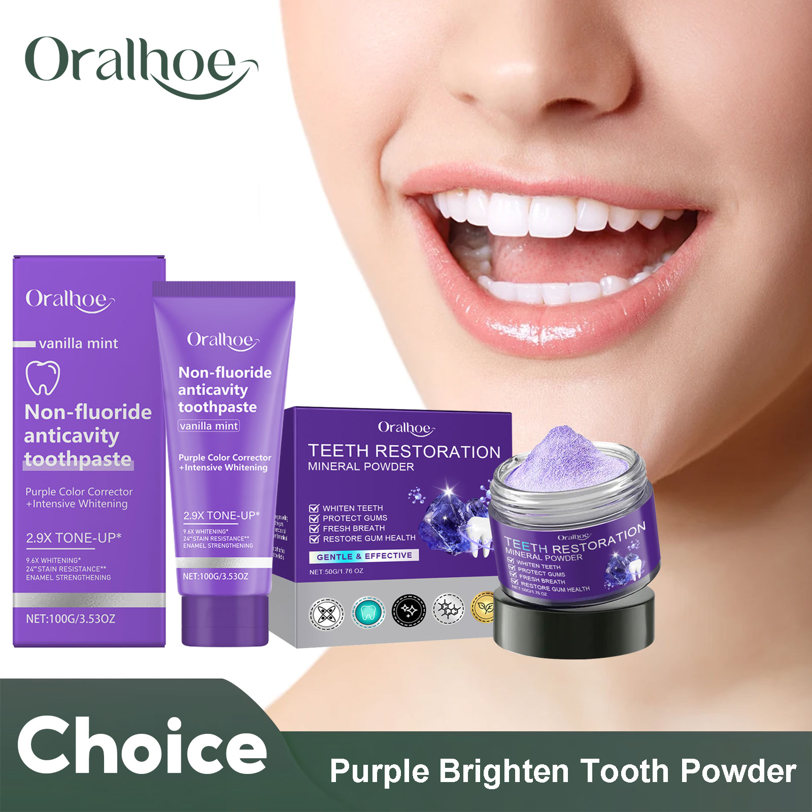 Teeth Paint Whitening - Teeth Restoration Mineral Powder Teeth Whitening