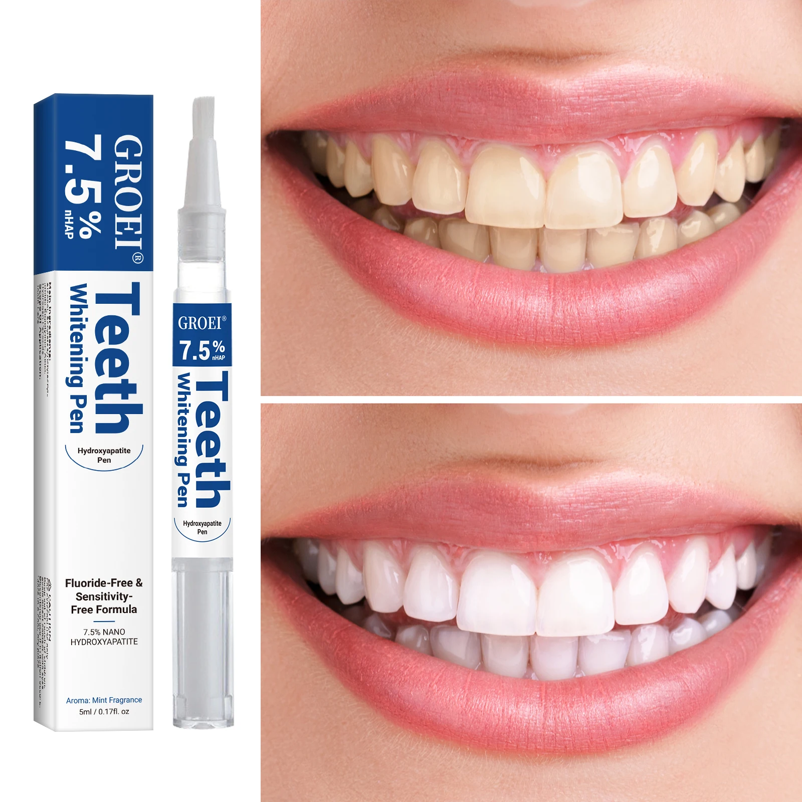 Pluma blanqueadora de dientes  - Whitening Mouthwash reseña y precio