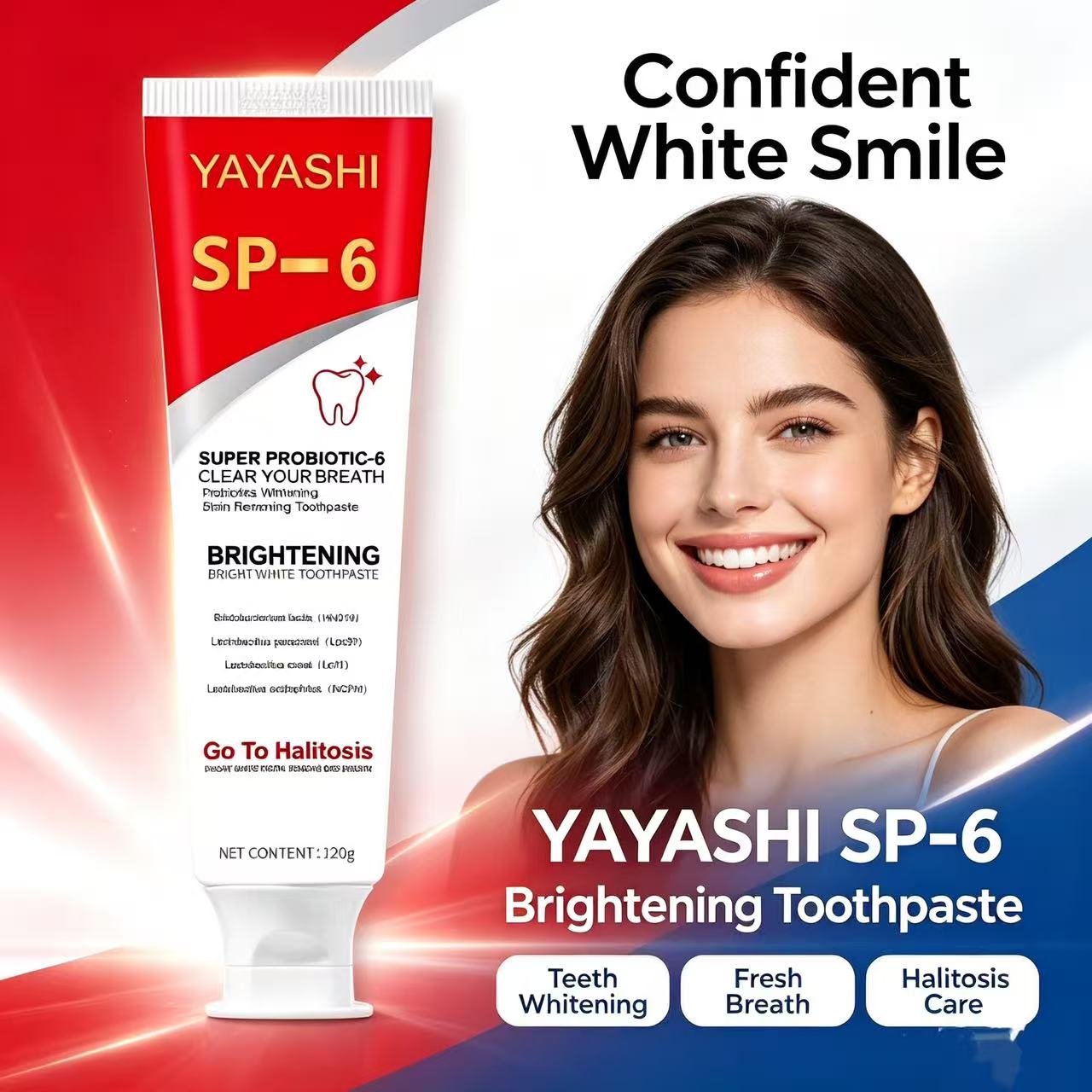 Pasta Dental Probiótica Sp-6,  - Teeth Whitening Toothpaste reseña y precio