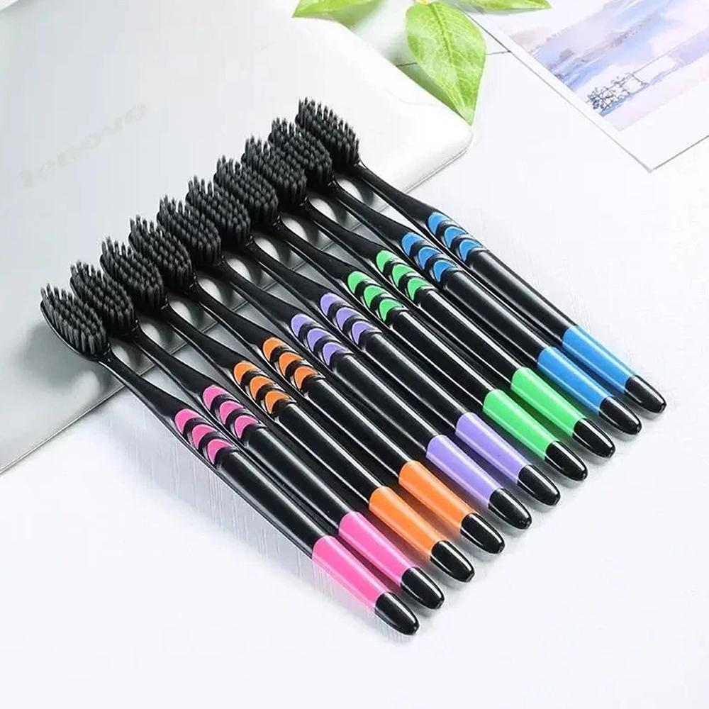 Juego de 10 cepillos de diente - Teeth Whitening Charcoal reseña y precio