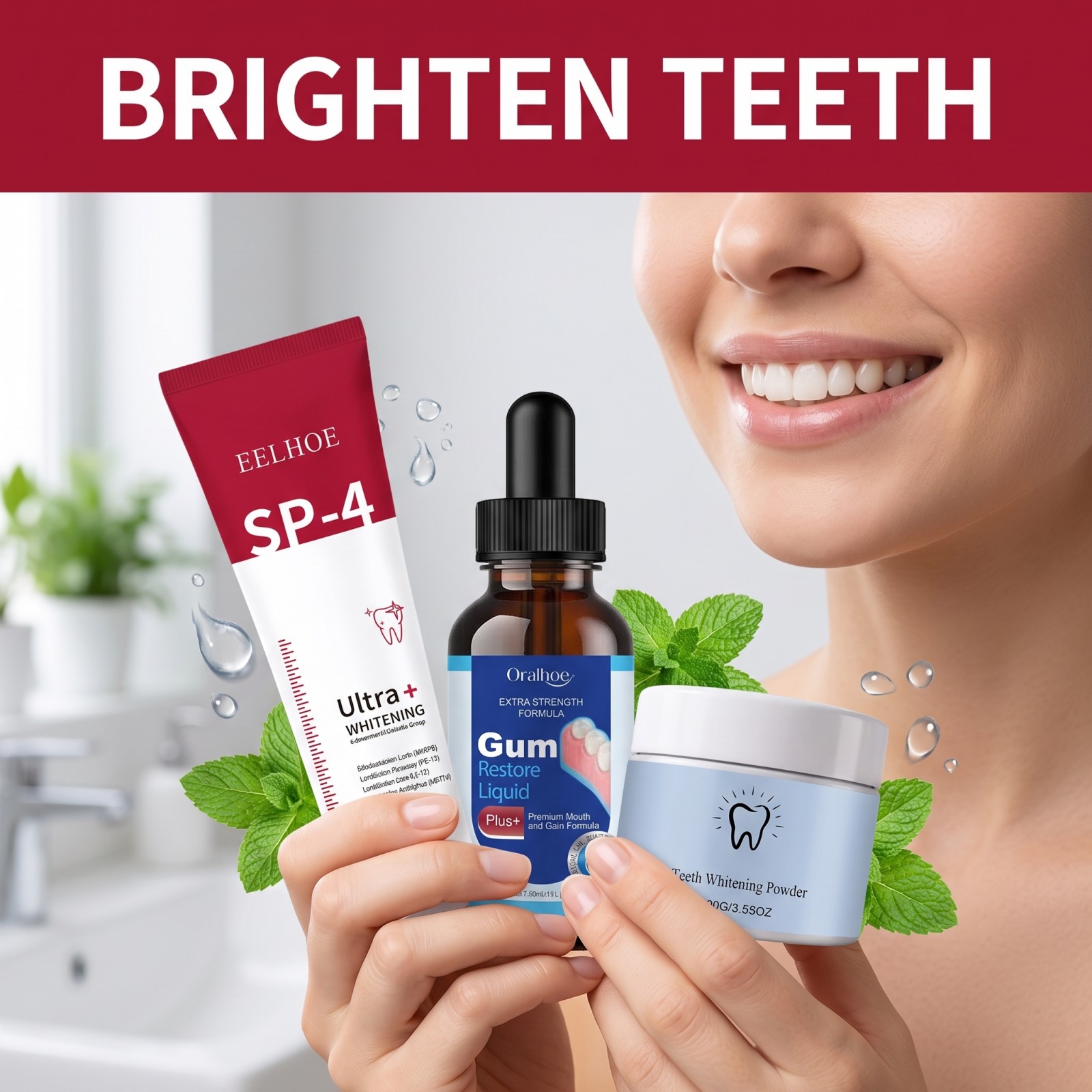 Set de Cuidado Bucal, Pasta De - Whitening Mouthwash reseña y precio
